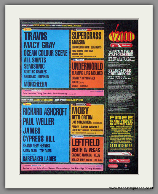 V2000 Festival. 2000 Original Advert (ref AD11257)