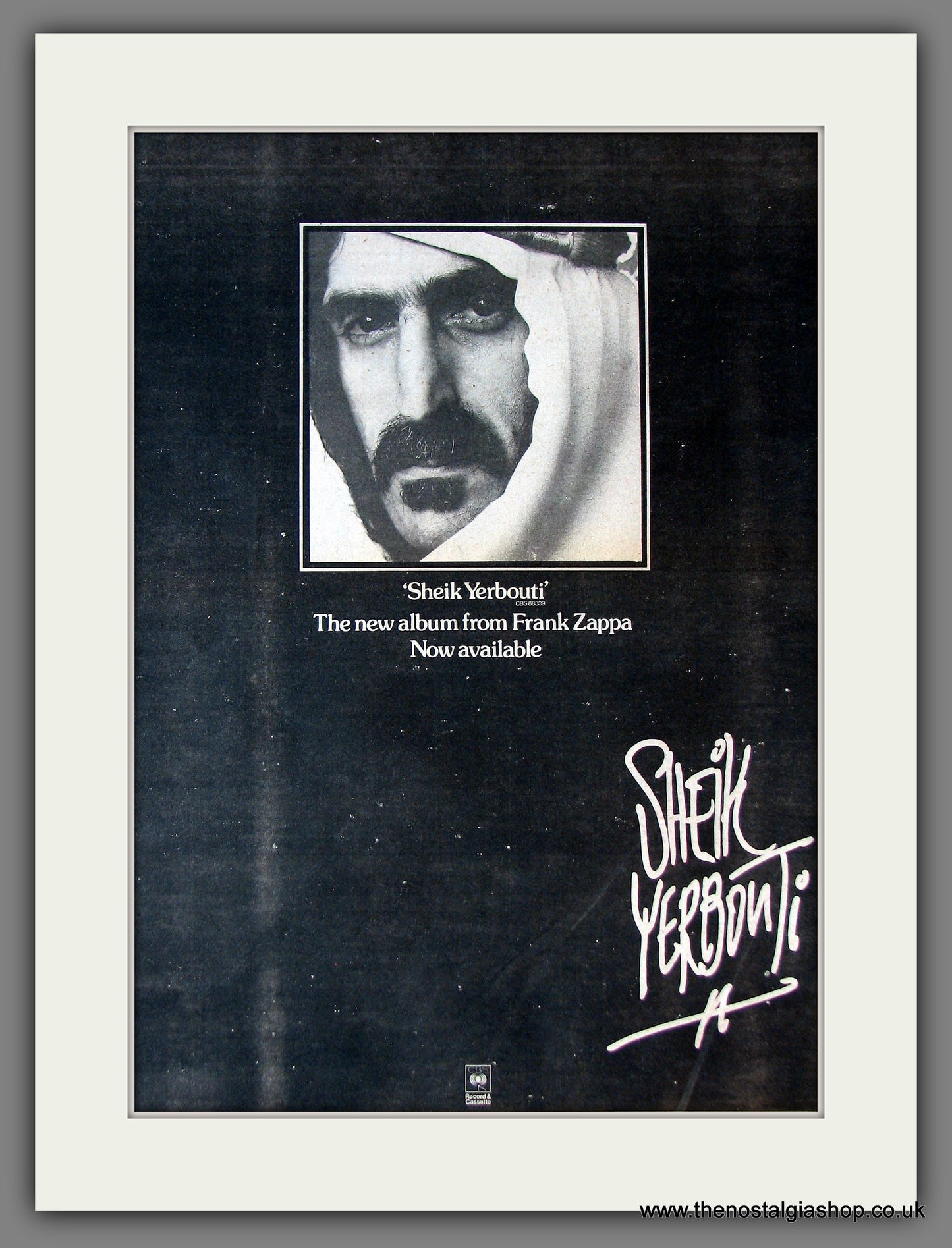 Frank Zappa. Sheik Yerbouti. 1979 Original Advert (ref AD13788)