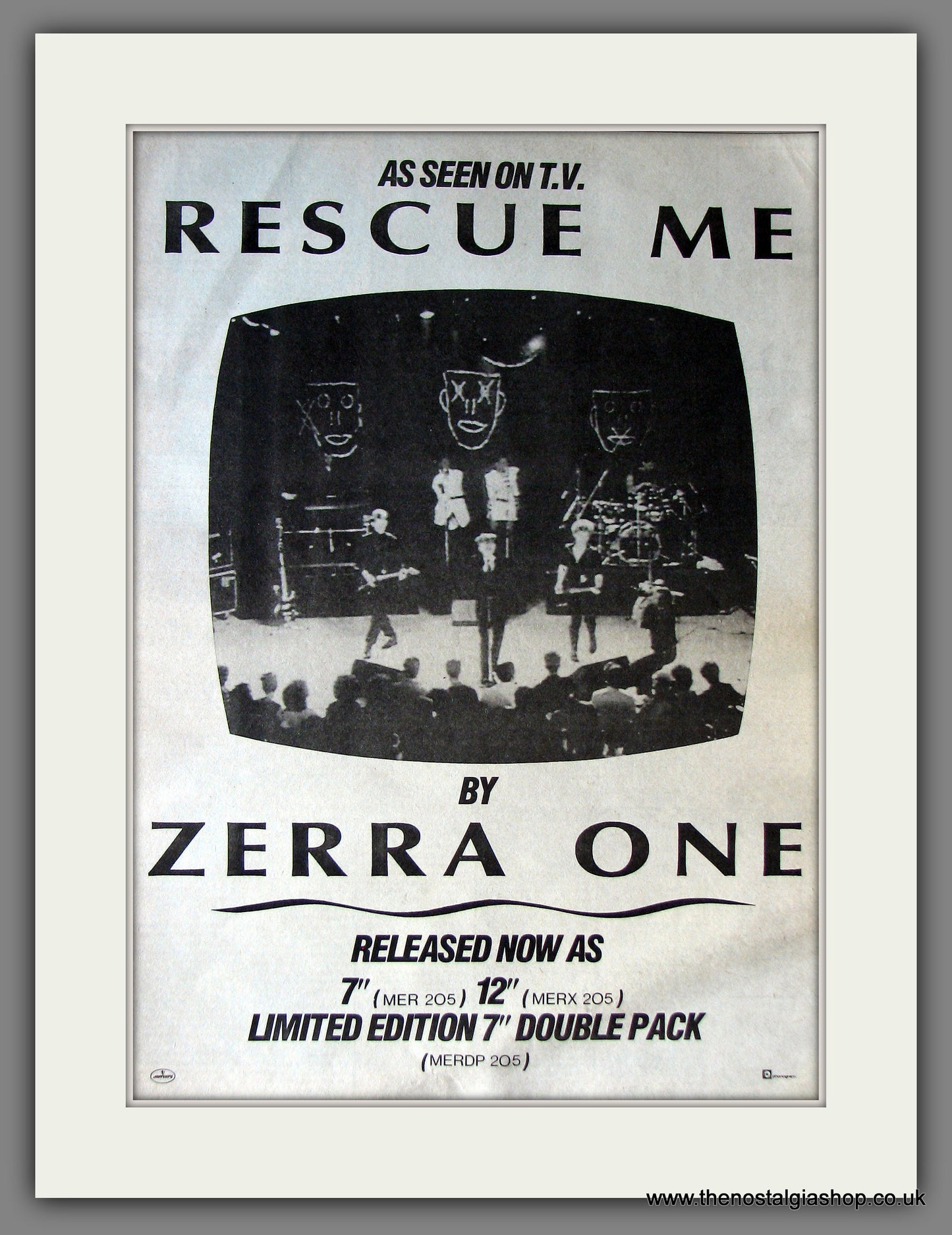 Zerra One. Rescue Me. 1986 Original Advert (ref AD13794)
