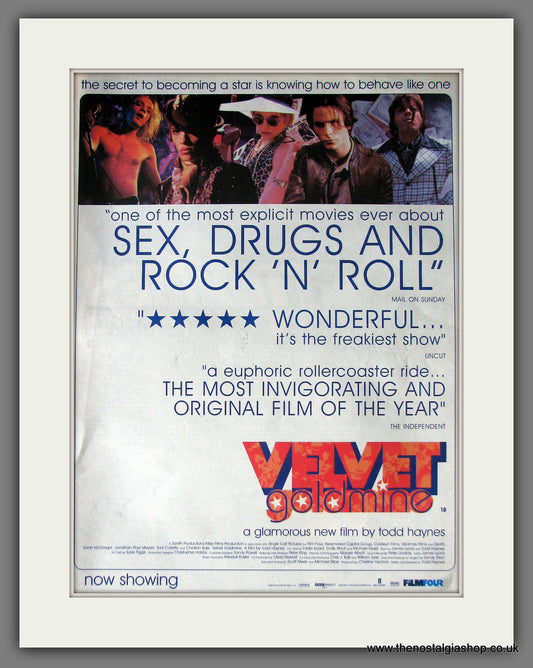 Velvet Goldmine. Vintage Advert 1998 (ref AD13796)