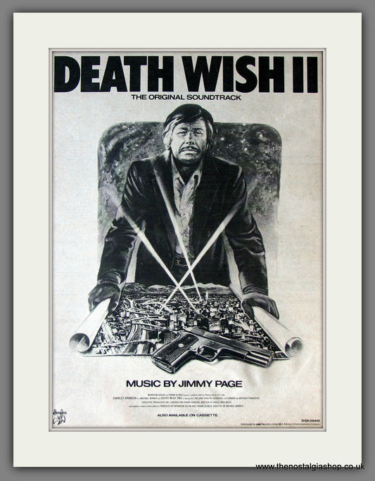 Death Wish II. Charles Bronson. Vintage Advert 1982 (ref AD13797)