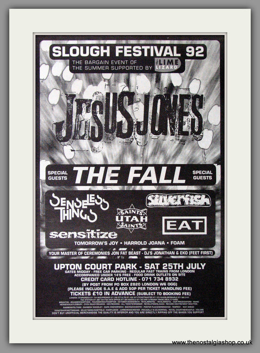 Slough Festival '92. Original Advert (ref AD11270)