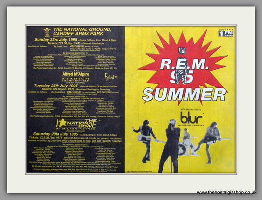 R.E.M. 95 Summer. Featuring Blur. Original Advert 1995 (ref AD11276)