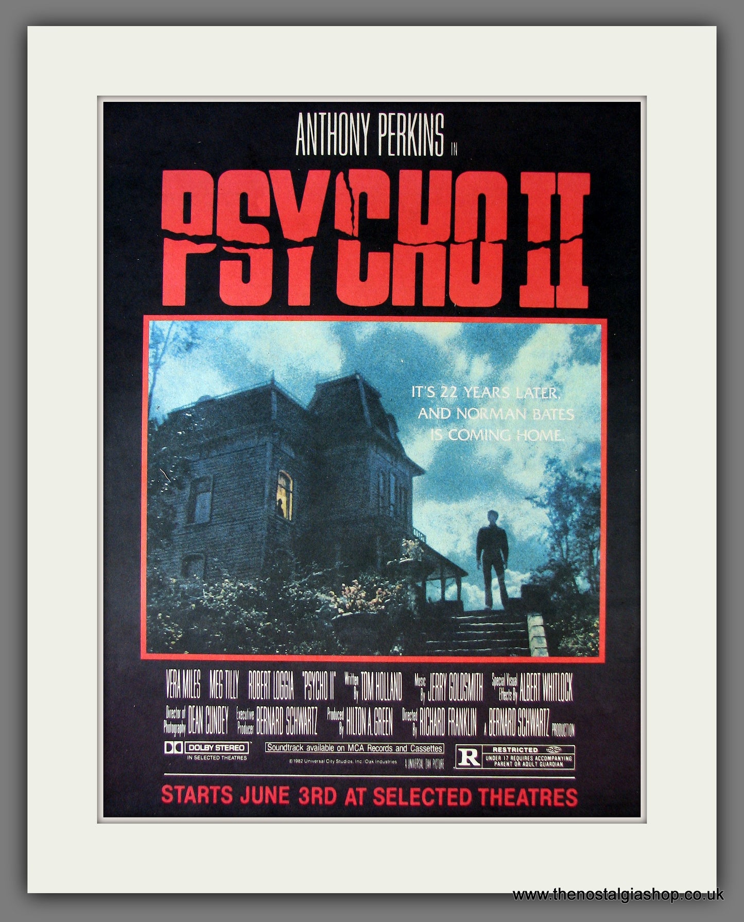 Psycho II. Anthony Perkins. Vintage Advert 1983 (ref AD13805)