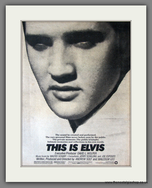 This Is Elvis. Vintage Advert 1981 (ref AD13811)