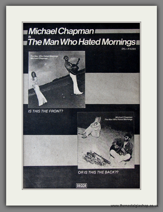 Michael Chapman. The Man Who Hated Mornings. Original Advert 1977 (ref AD13818)