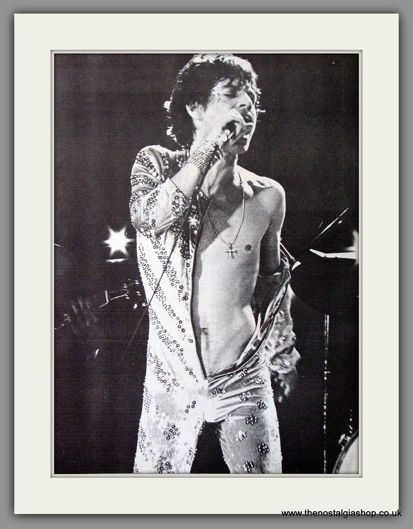 Mick Jagger, The Rolling Stones. Vintage Print 1973 (ref AD11306)