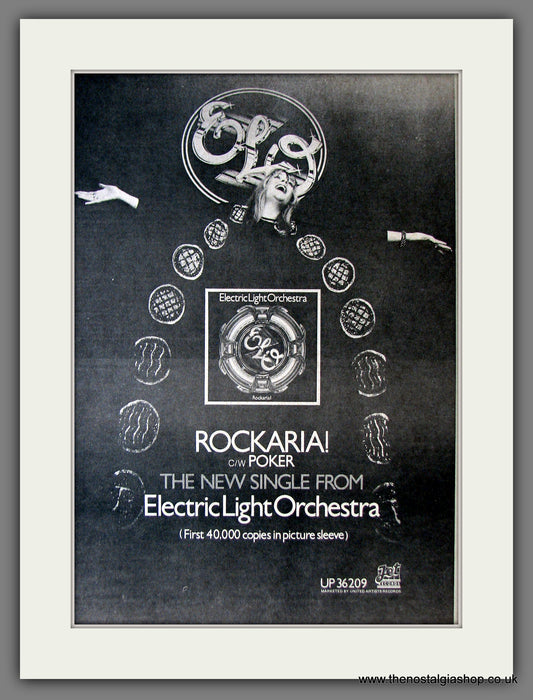 Electric Light Orchestra. Rockaria. Original Advert 1977 (ref AD13832)