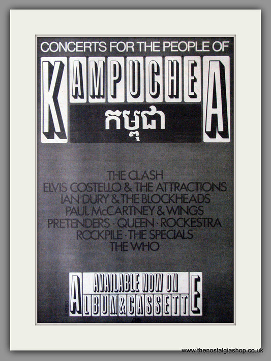 Kampuchea Concerts. Original Advert 1981 (ref AD11305)