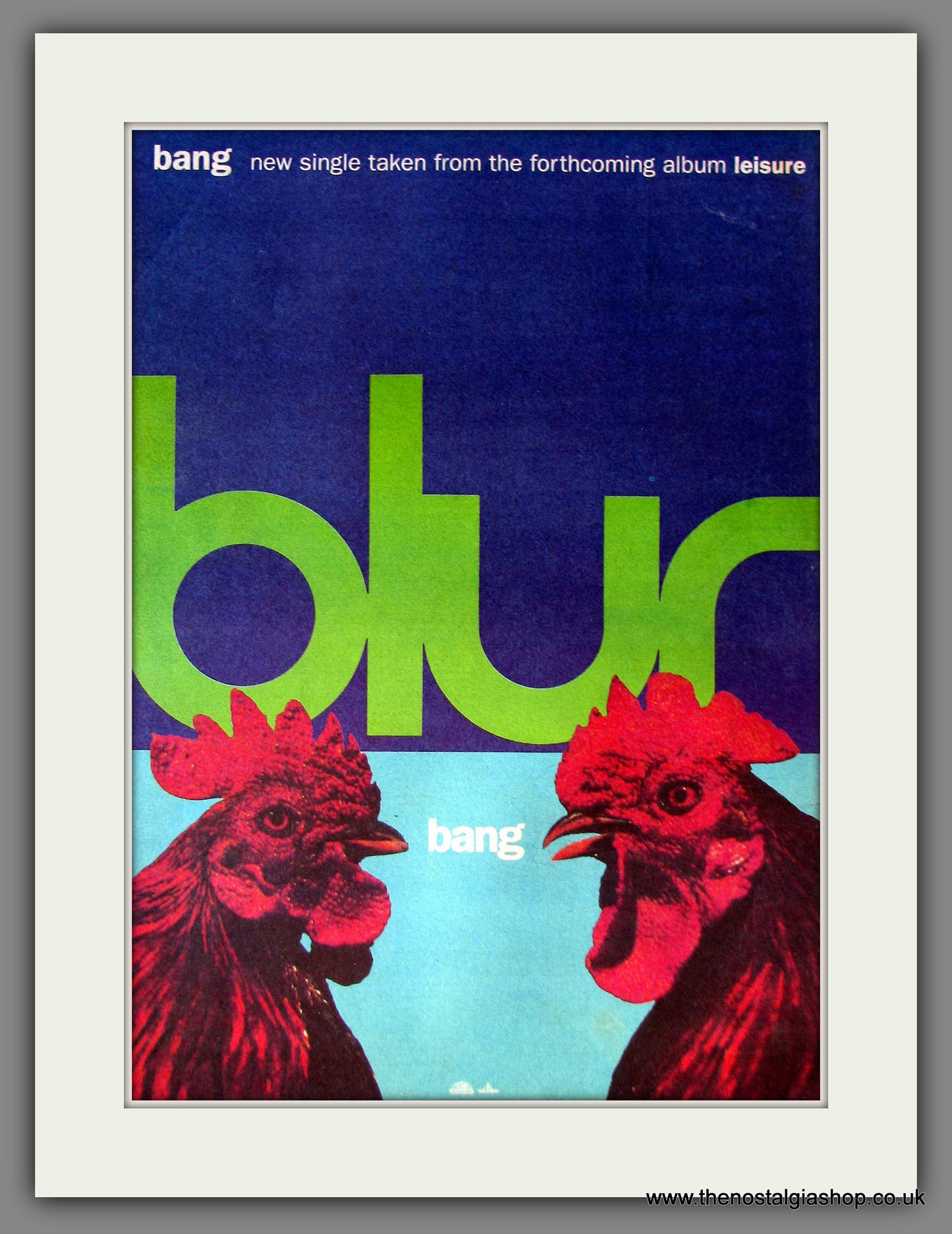 Blur. Bang. Original Advert 1991 (ref AD13849)