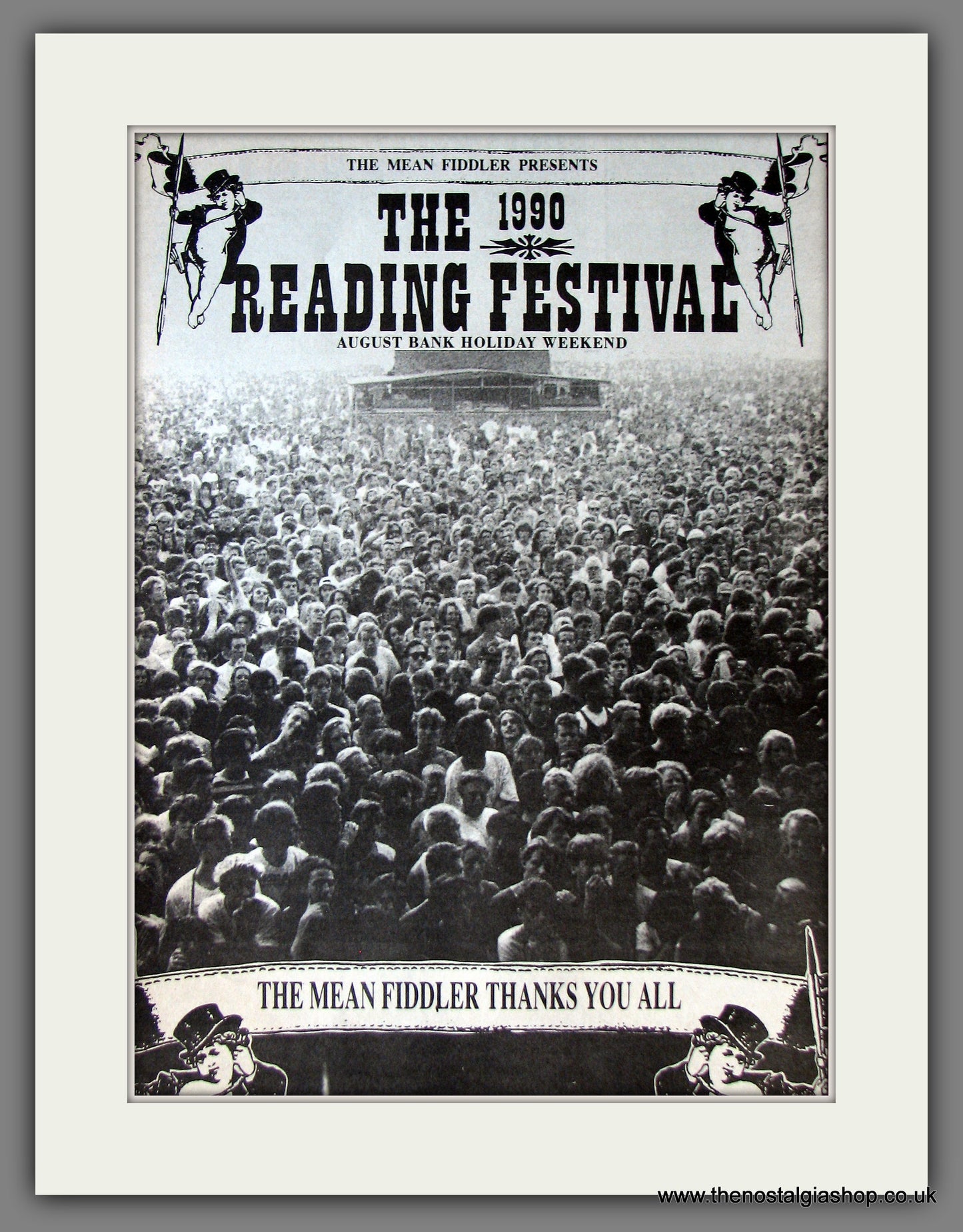 Reading Festival 1990. Thanks to the Crowd. Original Advert 1990 (ref AD13851)