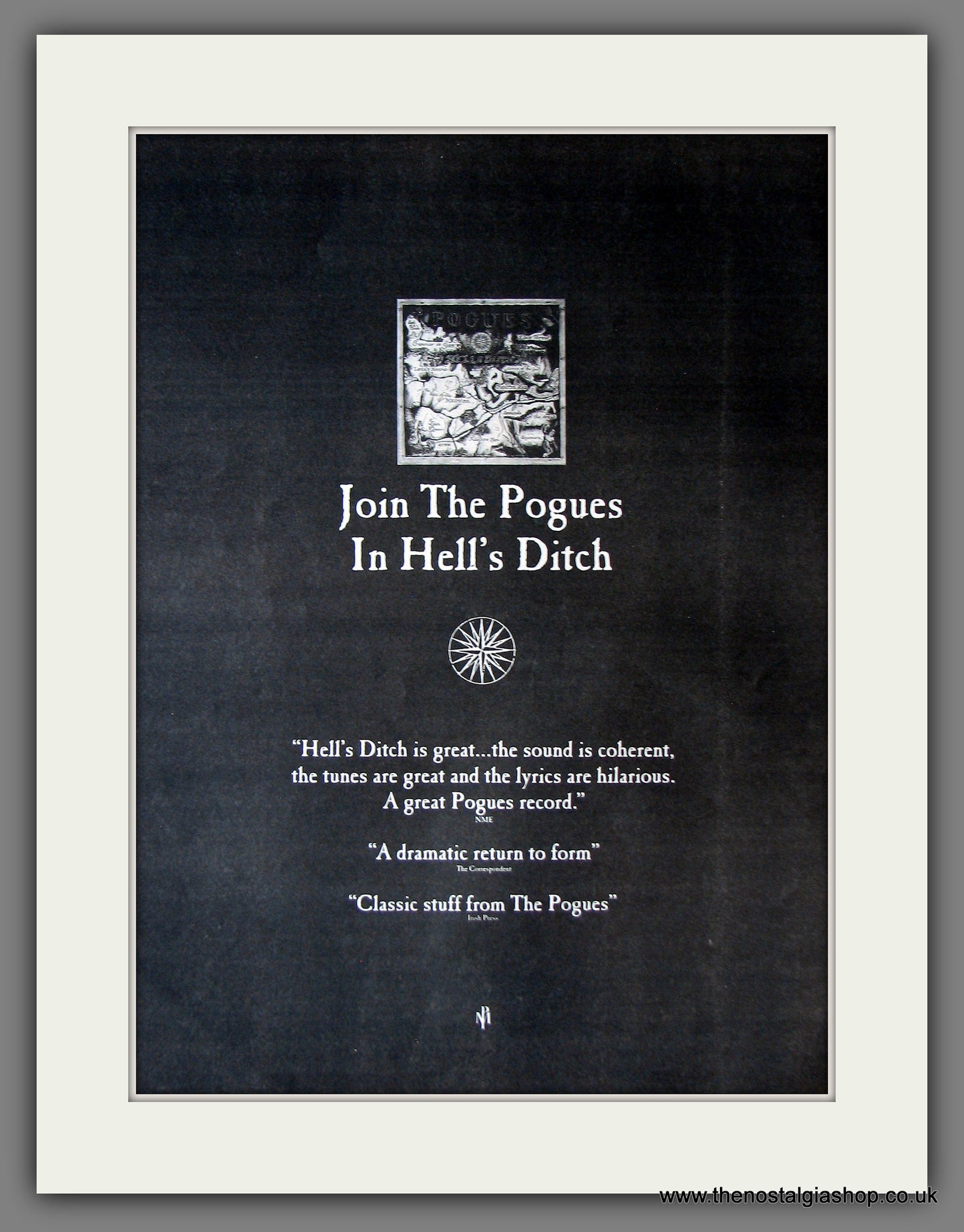 Pogues. Hell's Ditch. Original Advert 1990 (ref AD13852)