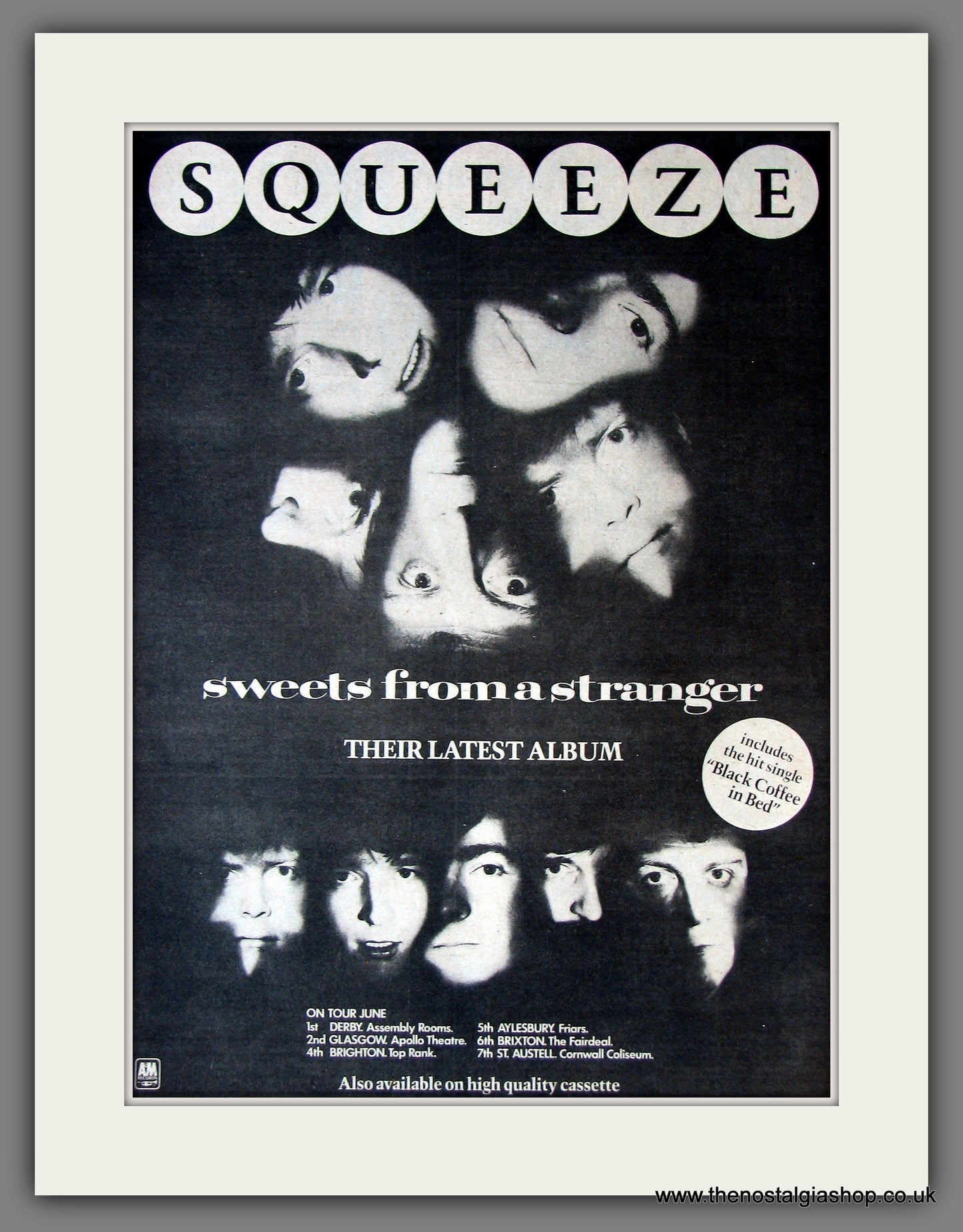 Squeeze. Sweets From A Stranger. Original Advert 1982 (ref AD13857)