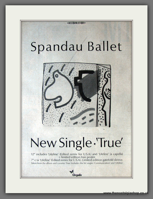 Spandau Ballet. True. Original Advert 1983 (ref AD13874)