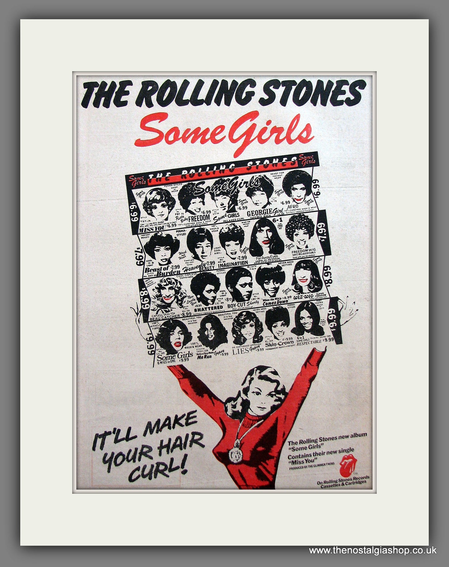 Rolling Stones. Some Girls. Vintage Advert 1978 (ref AD13879)