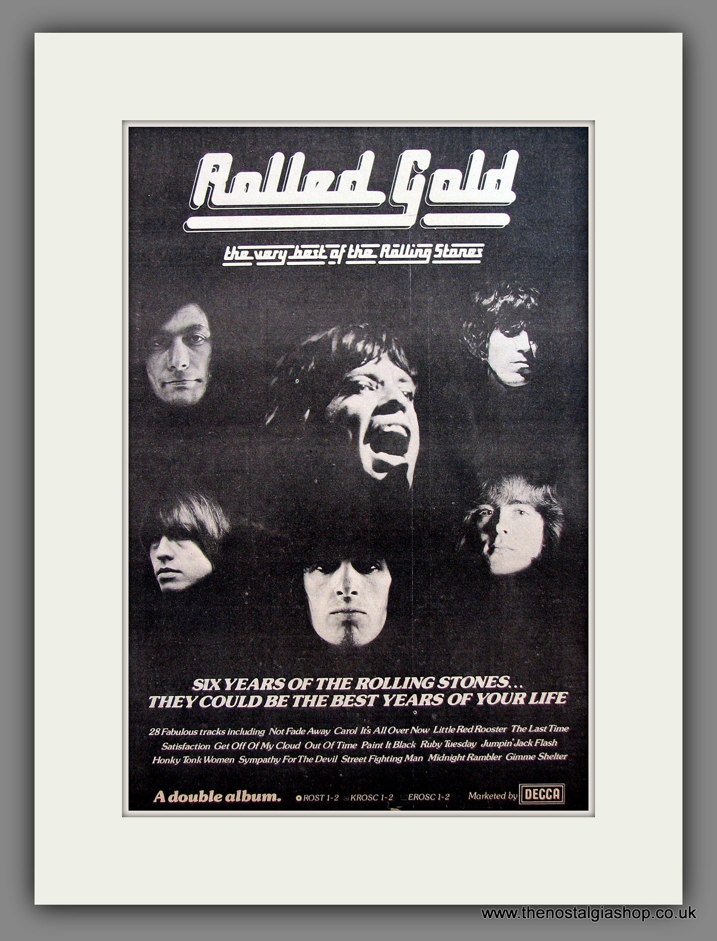 Rolling Stones. Rolled Gold. Vintage Advert 1975 (ref AD13880)