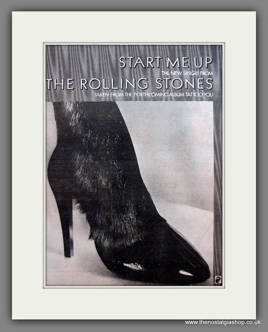 Rolling Stones. Start Me Up. Vintage Advert 1981 (ref AD13883)