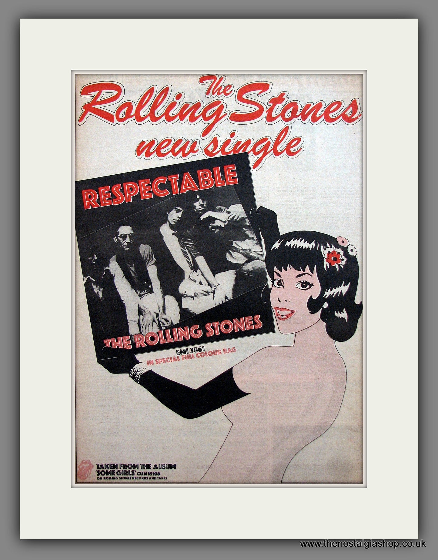 Rolling Stones. Respectable. Vintage Advert 1978 (ref AD13885)
