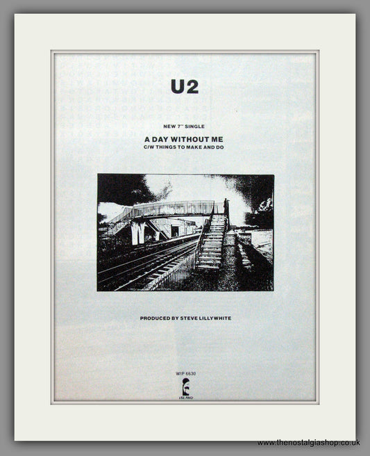 U2. A Day Without Me. 1980 Original Advert (ref AD52696)