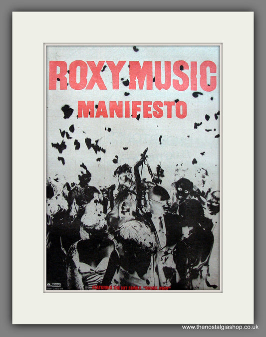 Roxy Music. Manifesto. Vintage Advert 1979 (ref AD13923)