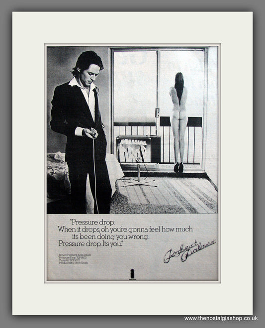 Robert Palmer. Pressure Drop. Vintage Advert 1976 (ref AD13934)
