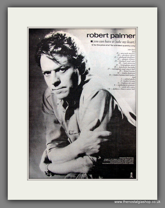 Robert Palmer. You Can Have It. Vintage Advert 1983 (ref AD13938)
