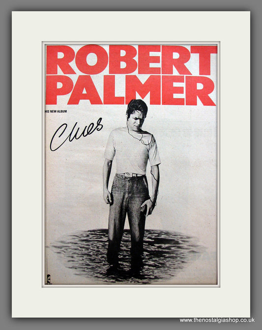 Robert Palmer. Clues. Vintage Advert 1980 (ref AD13939)