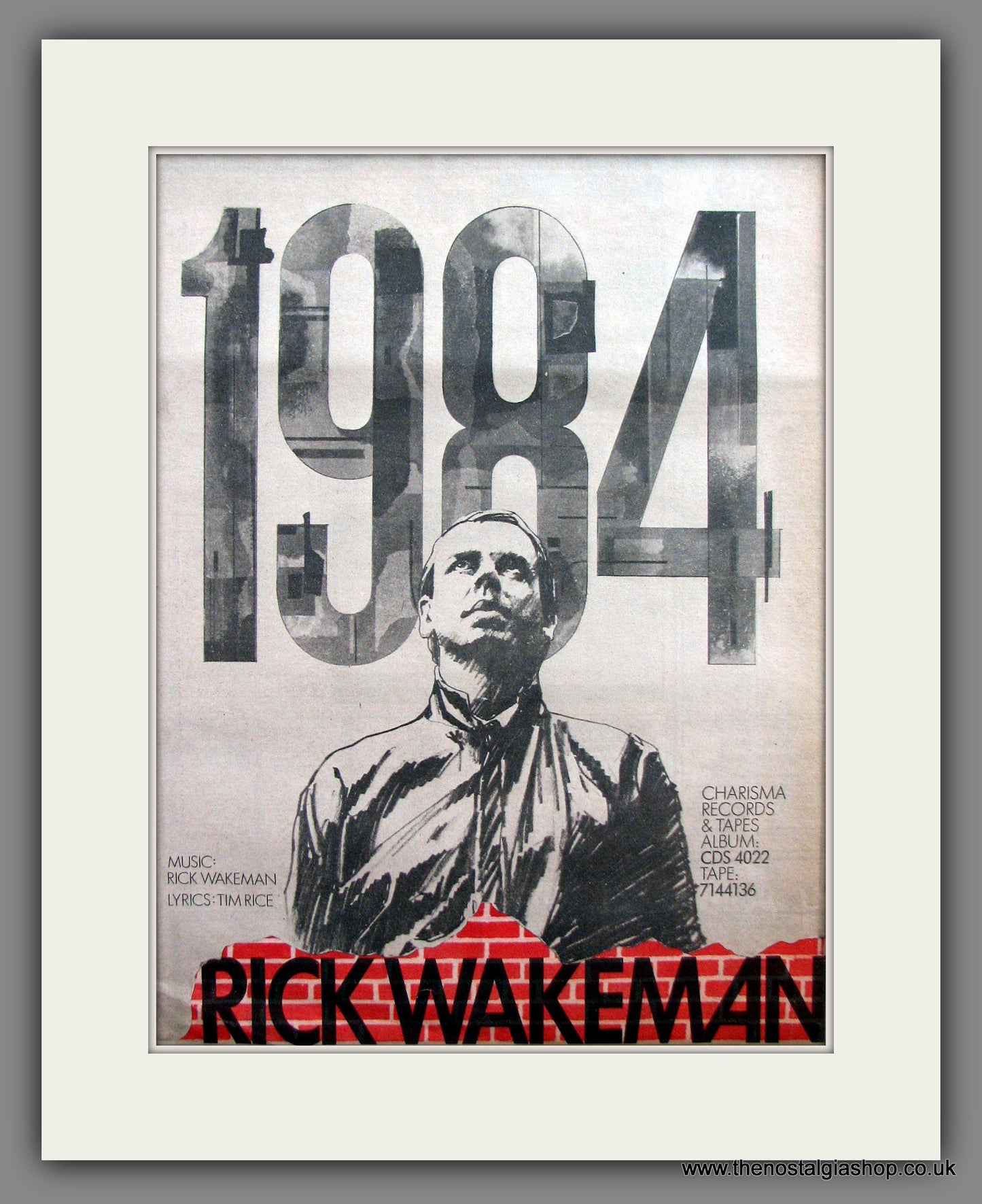 Rick Wakeman. 1984. Vintage Advert 1981 (ref AD13953)