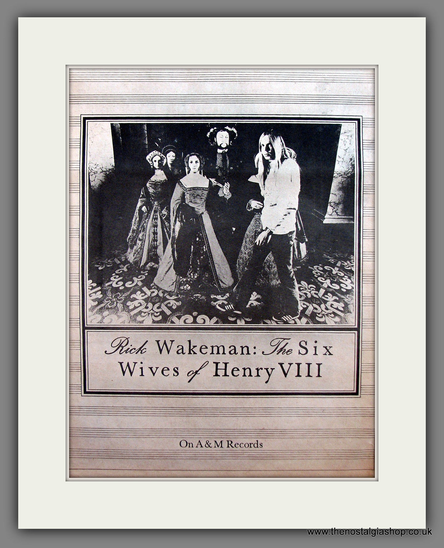Rick Wakeman. The Six Wives Of Henry VIII. Vintage Advert 1973 (ref AD13954)