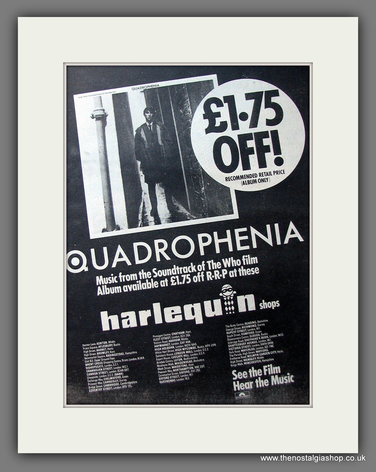 Quadrophenia Soundtrack. Vintage Advert 1979 (ref AD13959)