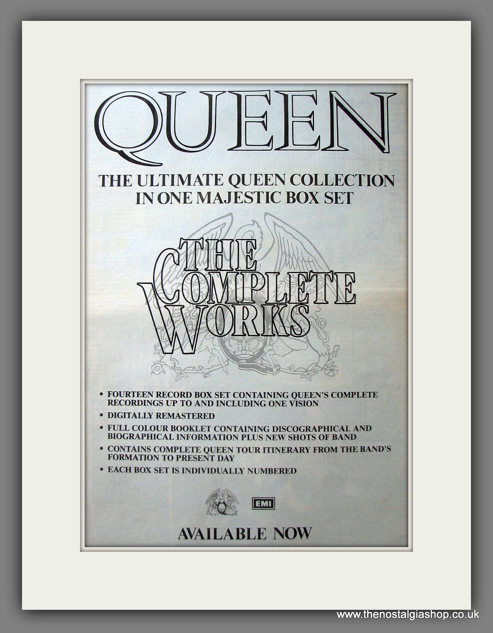 Queen Complete Works Queen. The Complete Works. Vintage Advert 1985 (ref AD13963) – The ...