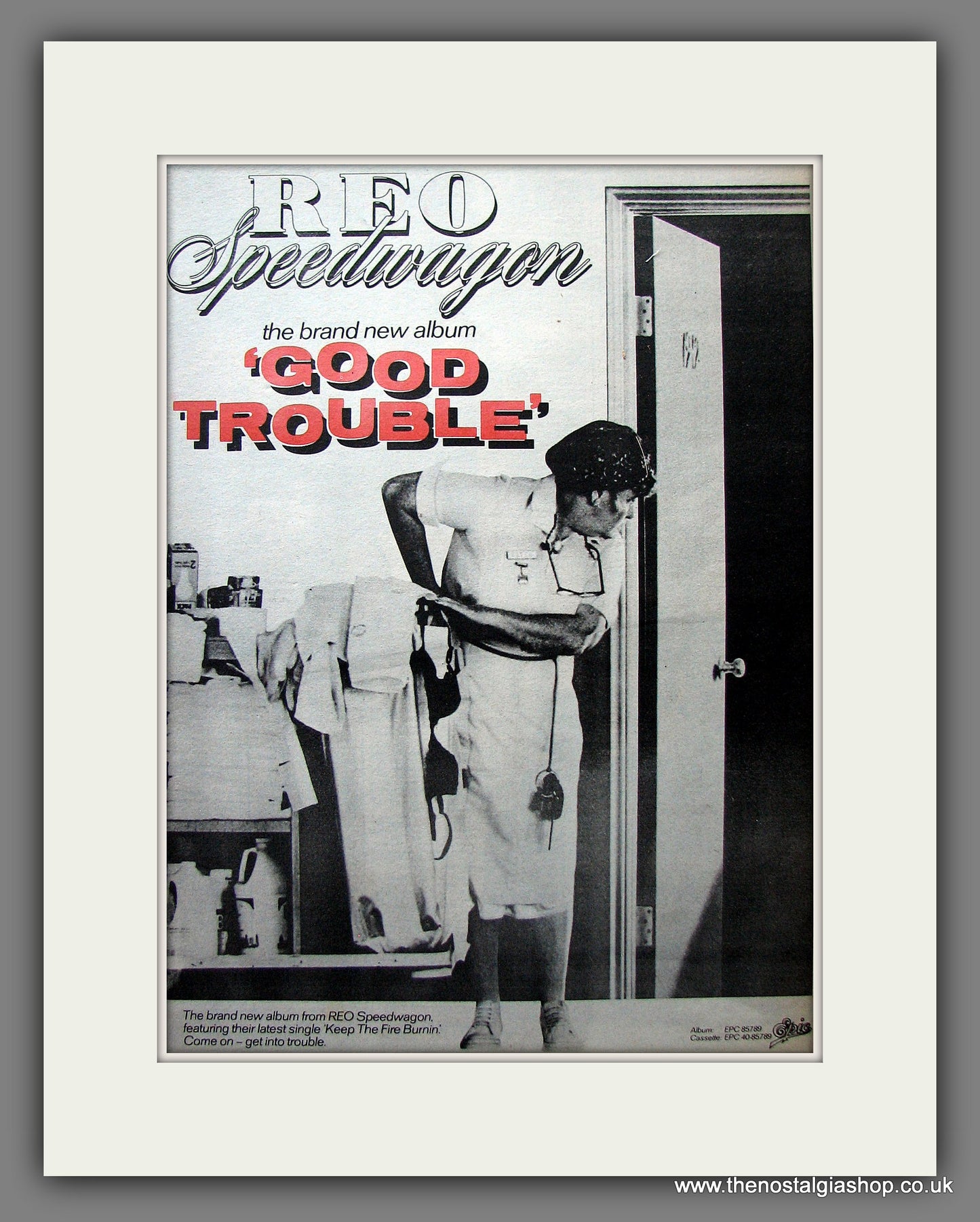 REO Speedwagon. Good Trouble. Vintage Advert 1982 (ref AD13974)