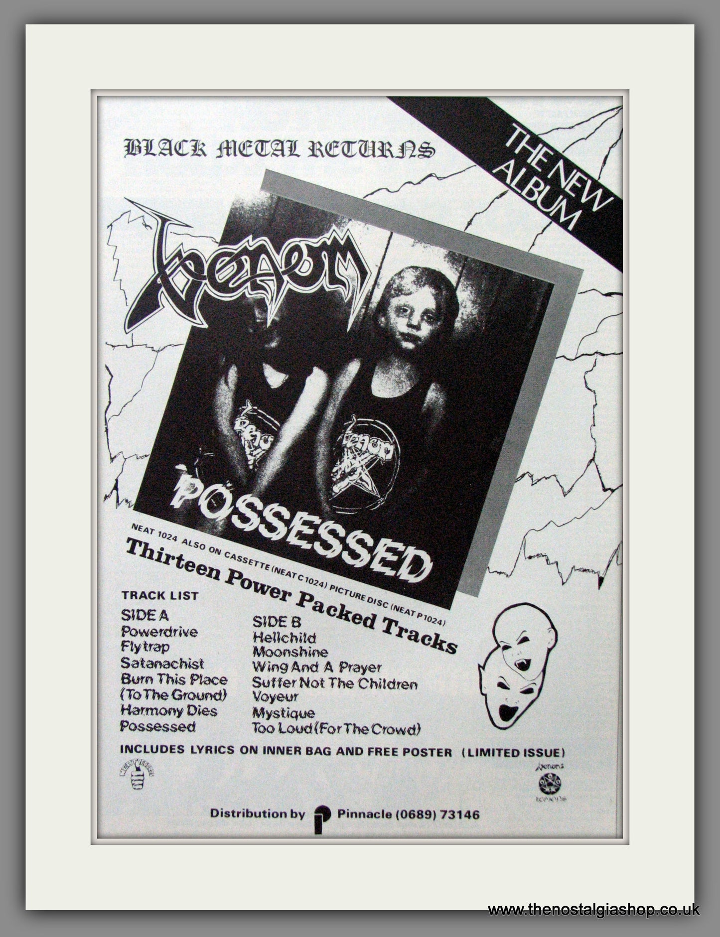 Venom. Possessed. 1985 Original Advert (ref AD53326)