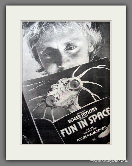 Roger Taylor (Queen) Fun In Space. Vintage Advert 1981 (ref AD13980)
