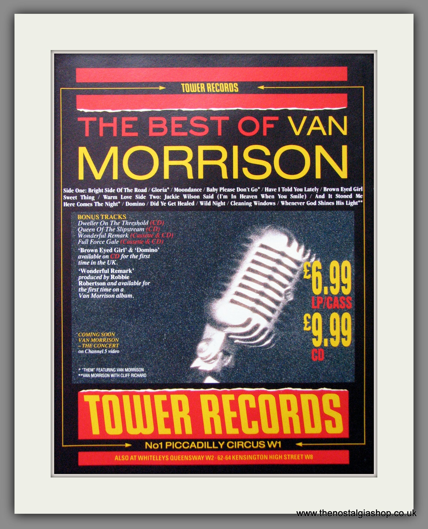 Van Morrison. The Best Of. 1990 Original Advert (ref AD53332)