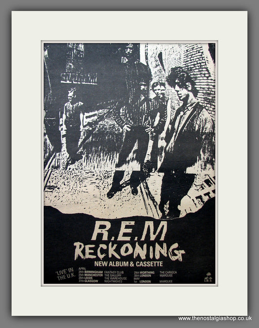R.E.M. Reckoning. Vintage Advert 1984 (ref AD13989)