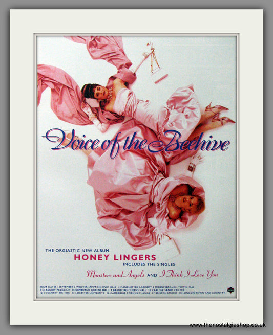 Voice Of The Beehive. Honey Lingers. Original Advert 1991 (ref AD53339)
