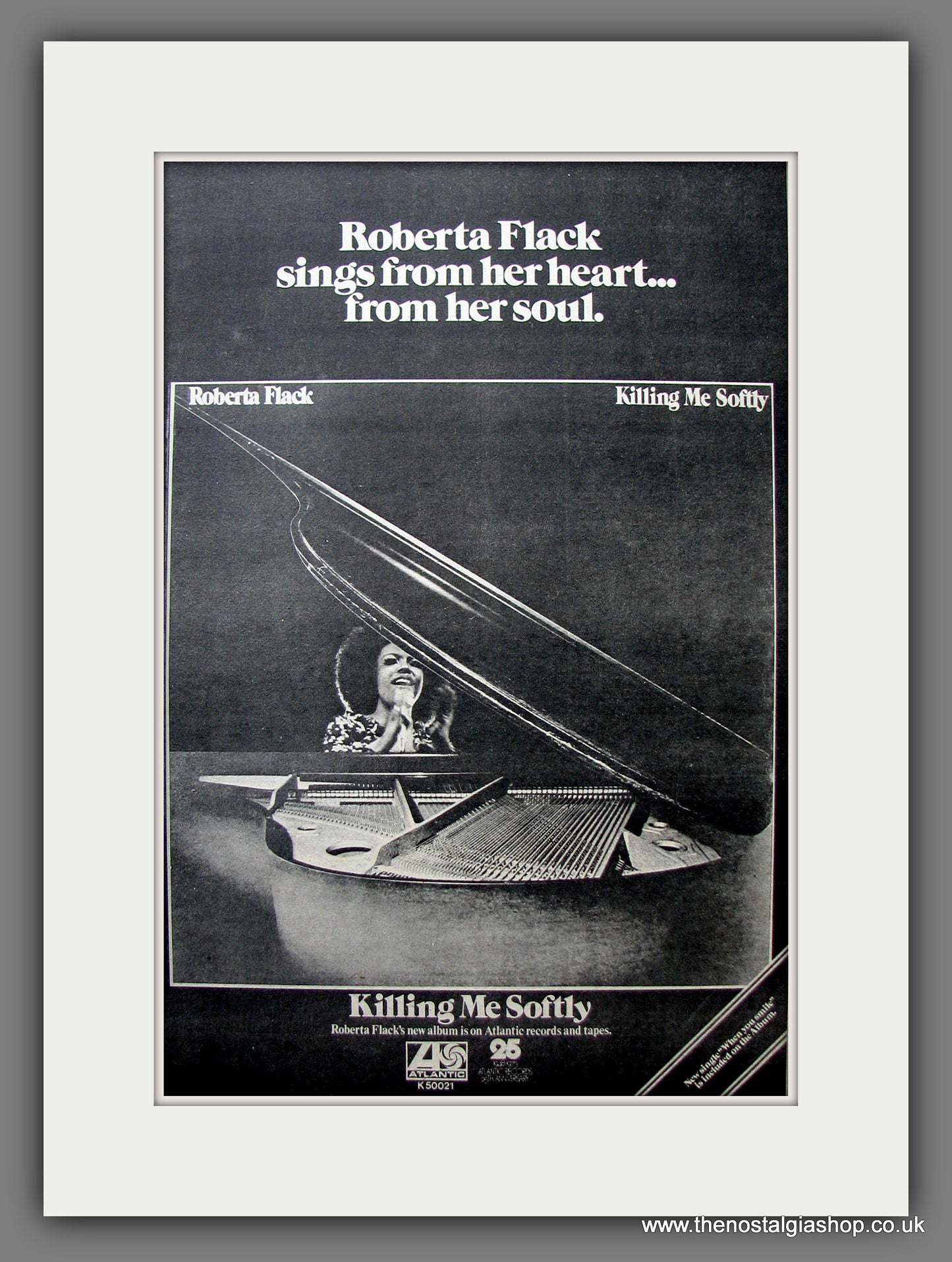 Roberta Flack. Killing Me Softly. Vintage Advert 1973 (ref AD13990)