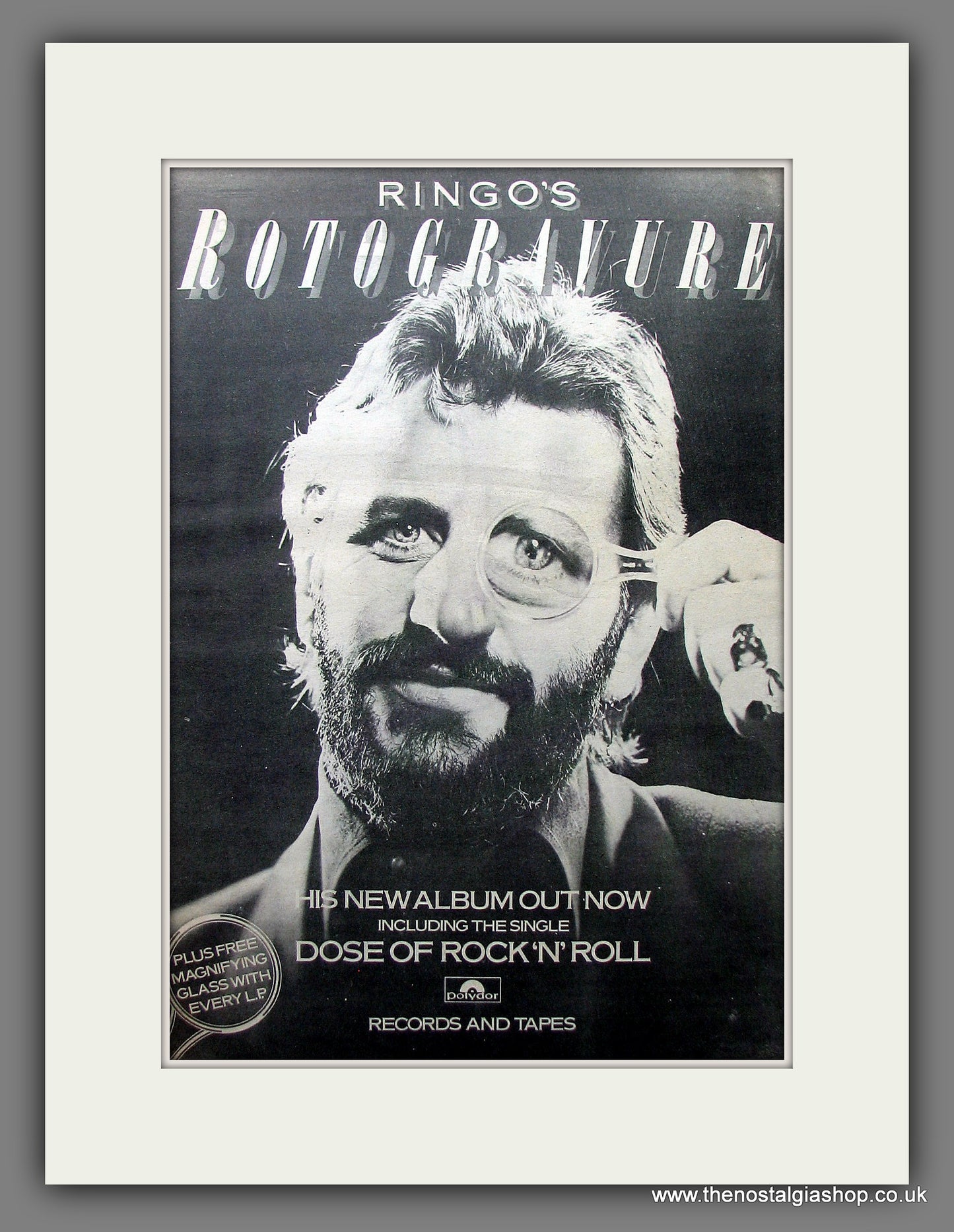 Ringo Starr. Rotogravure. Vintage Advert 1976 (ref AD13993)