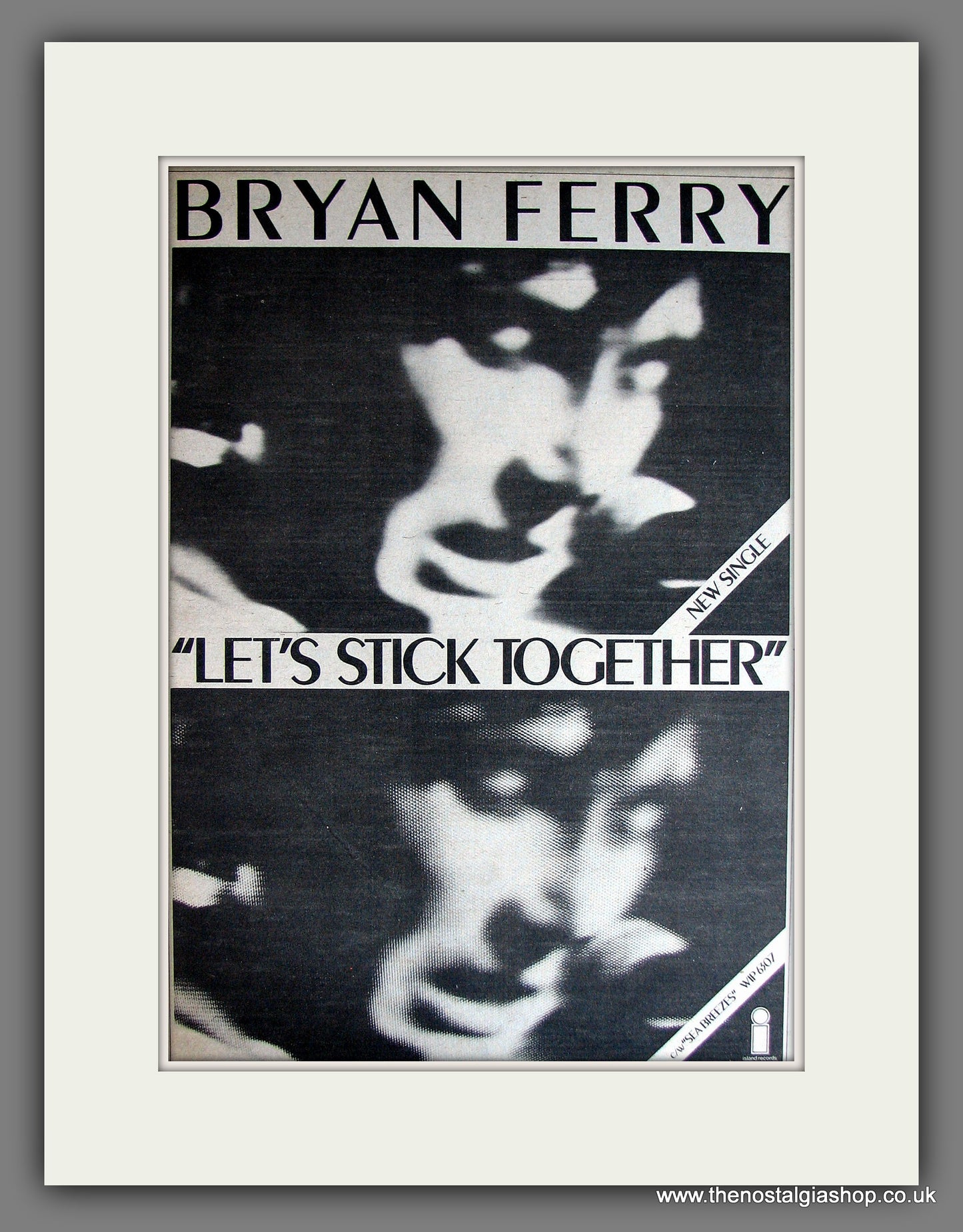 Bryan Ferry Let's Stick Together. Vintage Advert 1976 (ref AD14025)