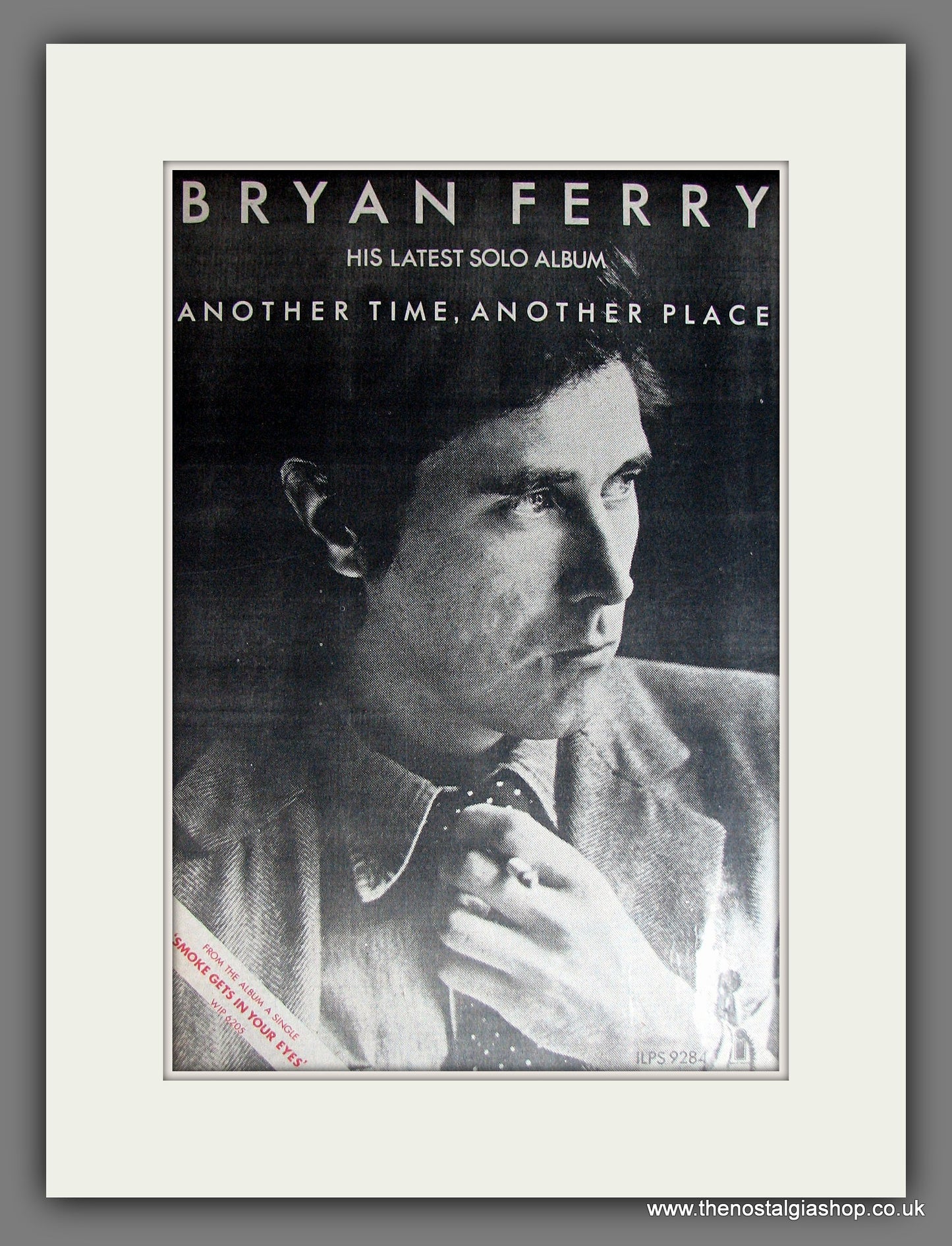 Bryan Ferry Another Time, Another place. Vintage Advert 1974 (ref AD14027)