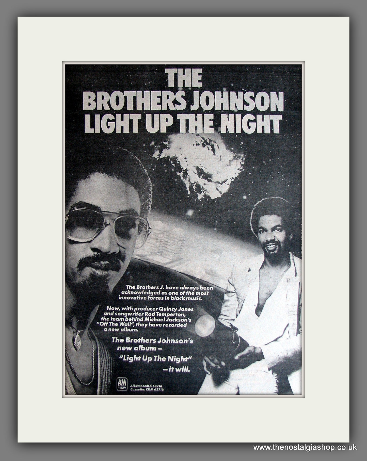 Brothers Johnson (The) Light Up The Night. Vintage Advert 1980 (ref AD14028)