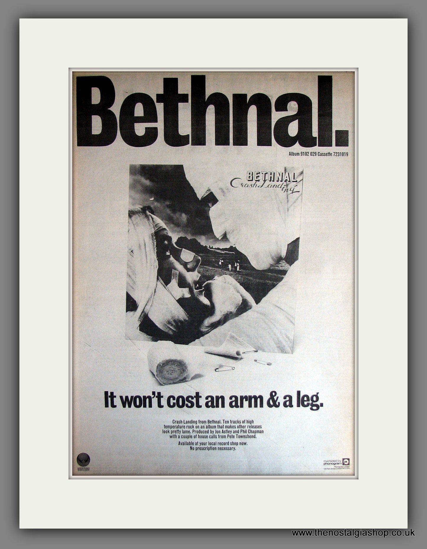 Bethnal Crash Landing. Vintage Advert 1978 (ref AD14035)