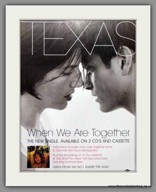 Texas. When We Are Together. Original Advert 1999 (Ref AD52510)