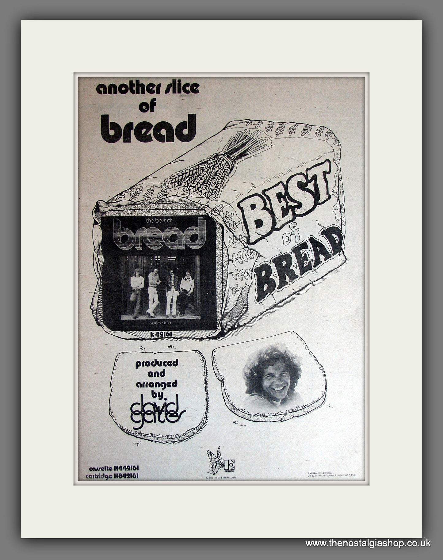 Bread The Best Of. Vintage Advert 1974 (ref AD14050)