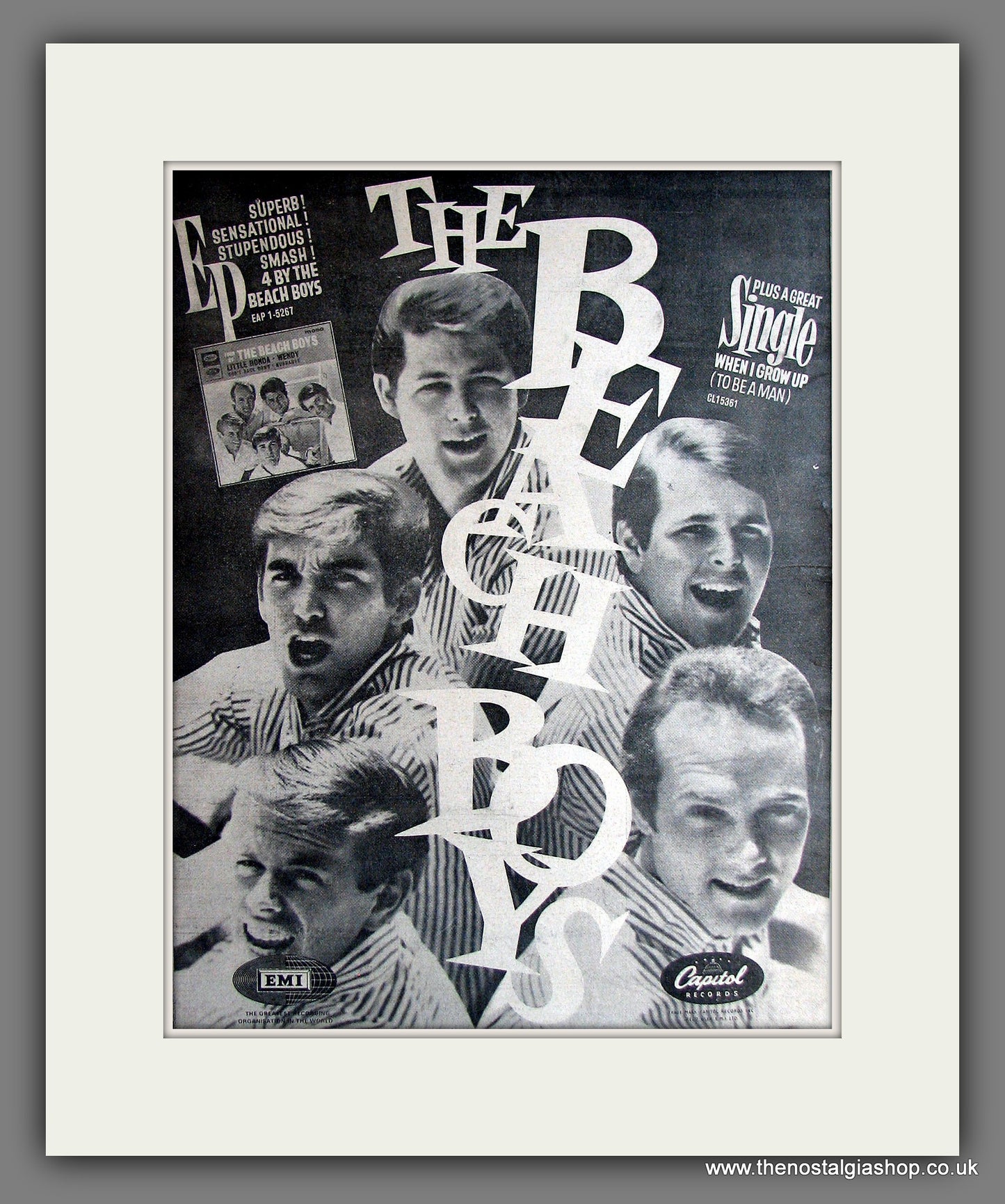 Beach Boys (The) When I Grow Up. Vintage Advert 1964 (ref AD14098)