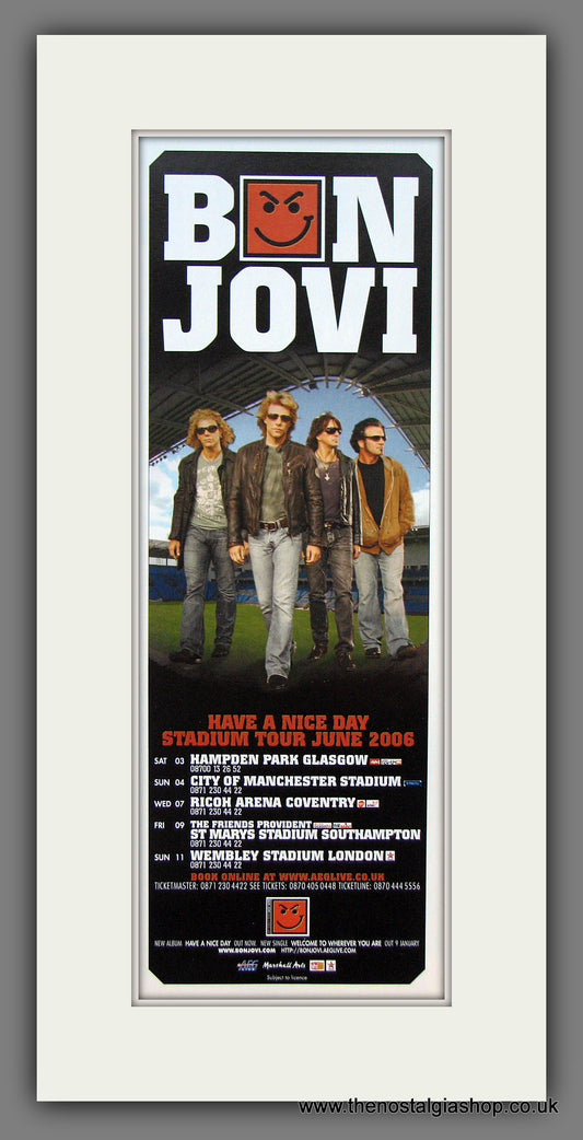 Bon Jovi. Have A Nice Day UK Tour. Original Advert 2006 (ref AD400028)