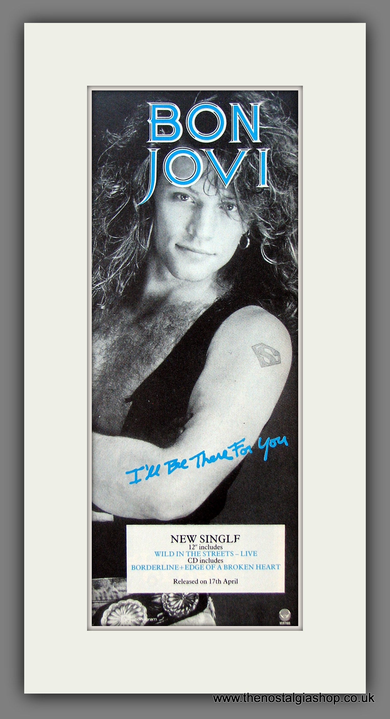 Bon Jovi. I'll Be There For You. Original Advert 1989 (ref AD400032)