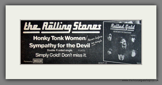 Rolling Stones. Rolled Gold. Original Advert 1976 (ref AD400038)