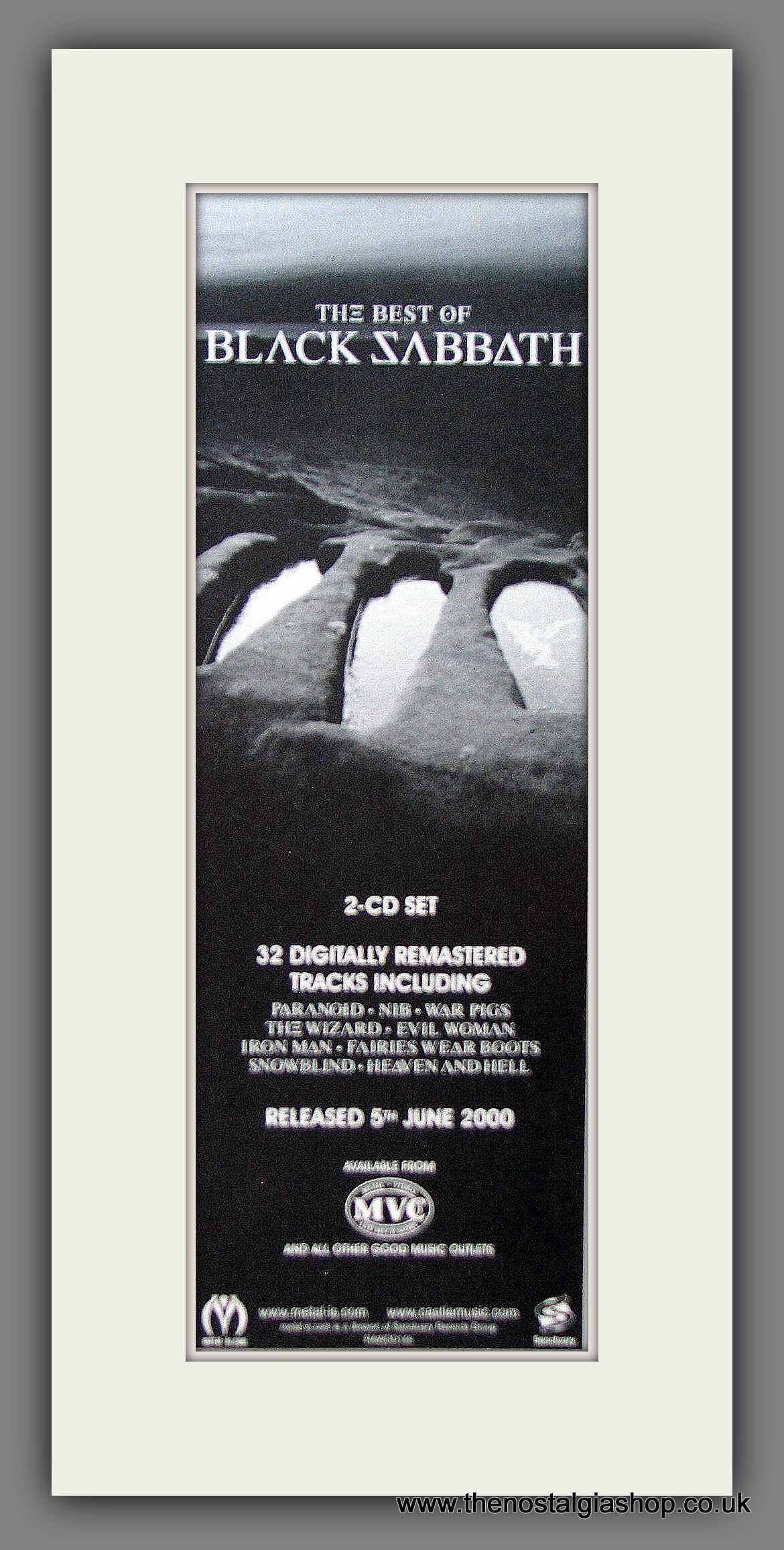 Black Sabbath. Best Of. Original Advert 2000 (ref AD400066)